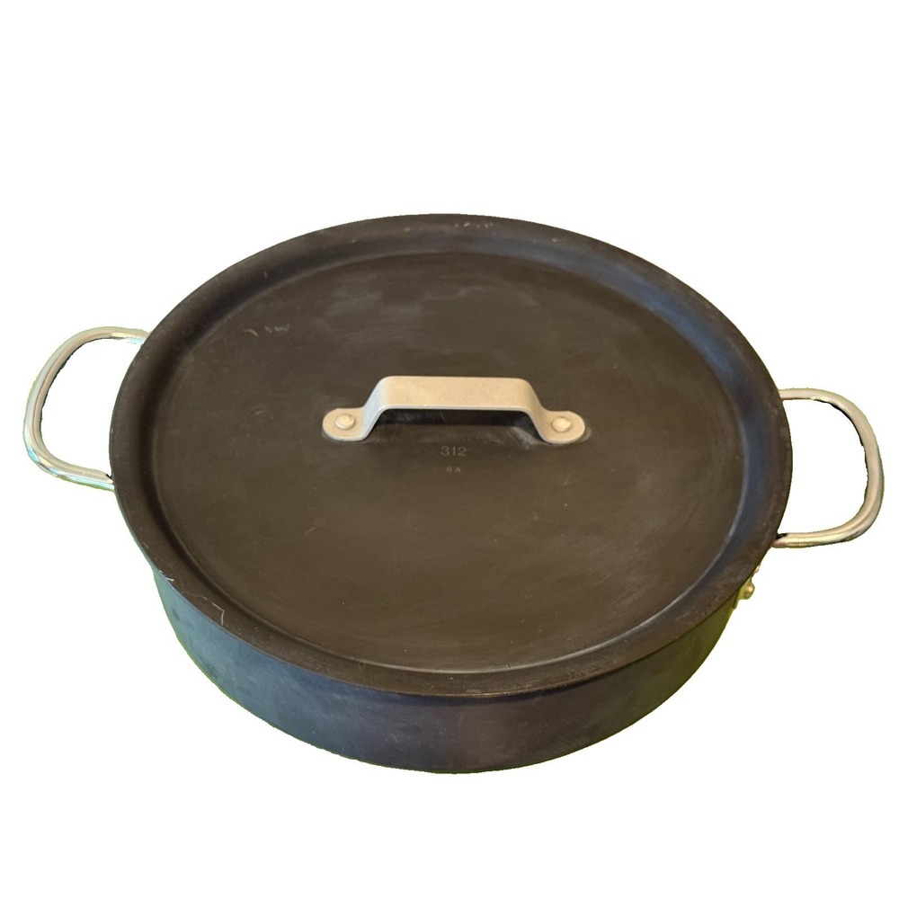 Vintage Calphalon 5004 Hard Anodized 4 Qt Sauté Casserole Pan Pot 12" Lid Toledo